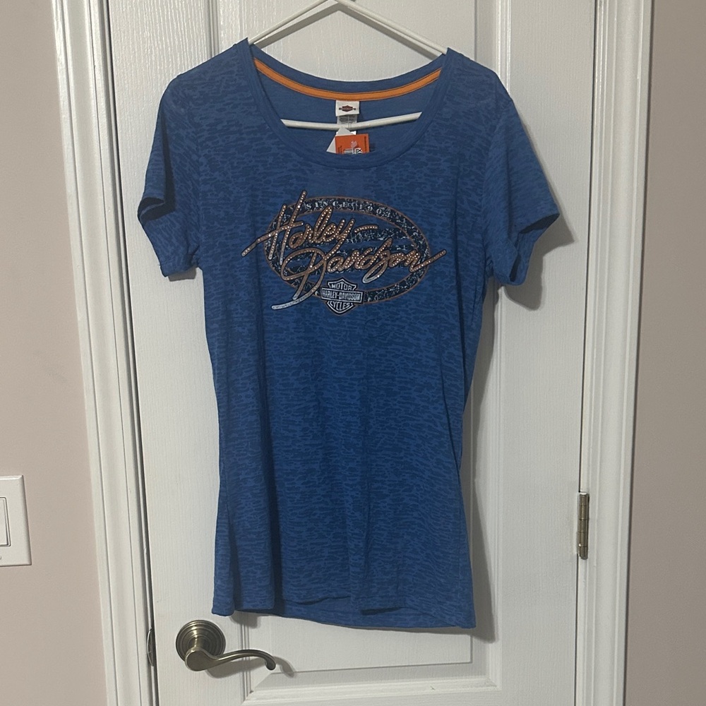 Harley-Davidson Women's Blue Short Sleeve Tee
